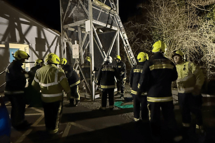 Bovey Tracey's latest drill-night saw the crew train in the use of chimney equipment