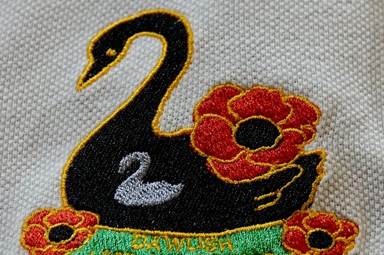 2025 Dawlish RBL badge created by Richard Hayward. Photo Bob Simpson