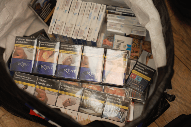 Some of the seized cigarettes 