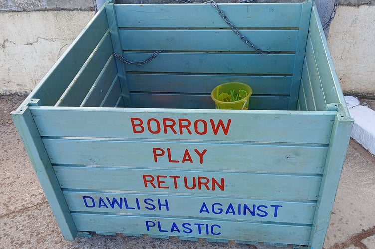 Beach toy library at Coryton Cove. Photo Dawlish Against Plastic