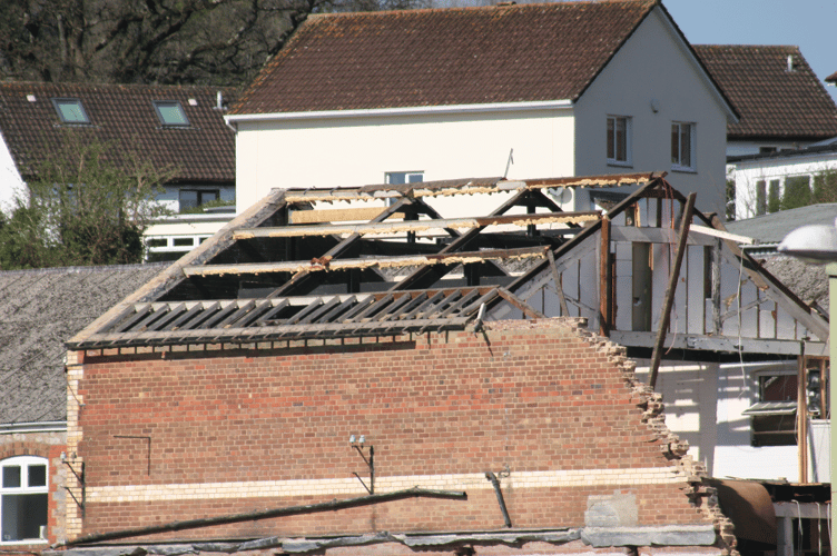The building will be demolished by the end of the week, the Mid-Devon Advertiser understands.