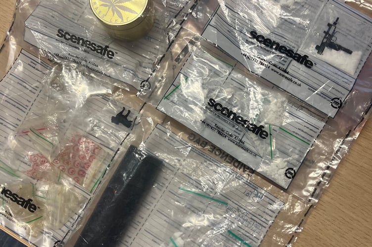 Drugs seized by police in Teignmouth and Dawlish. Photo Devon and Cornwall Police 