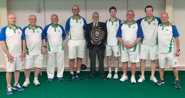 Dawlish Bowling Club lads and trophy