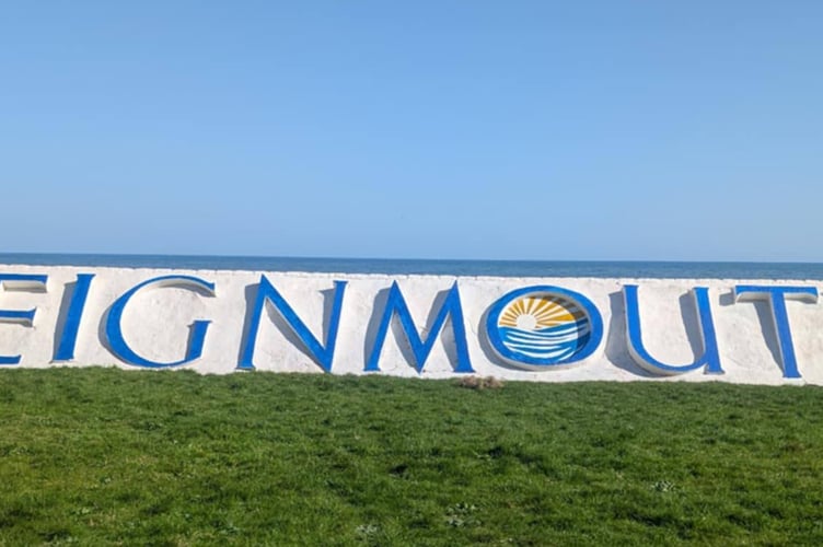Teignmouth's freshly painted letters. 