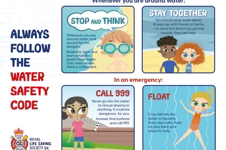 Royal Lifesaving Society's water safety code. 