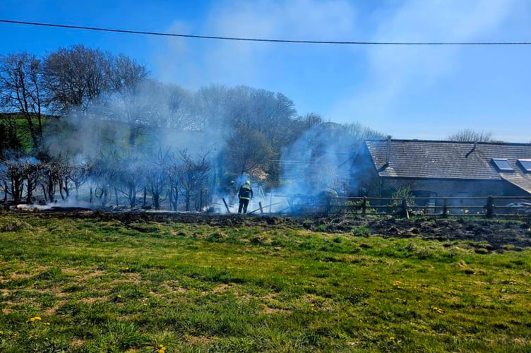 The crew from Buckfastleigh Fire Station saw action twice on Friday, April 11.