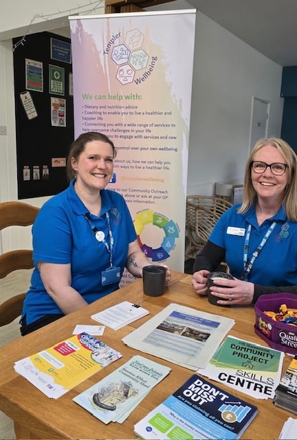 Nadine Freestone, social prescriber, with Debbie Holman, dietician and lifestyle coach, at the Newton Abbot Community Support Service.