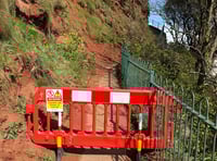 Footpath closed due to rockfall