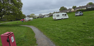 Travellers set up shop in park 