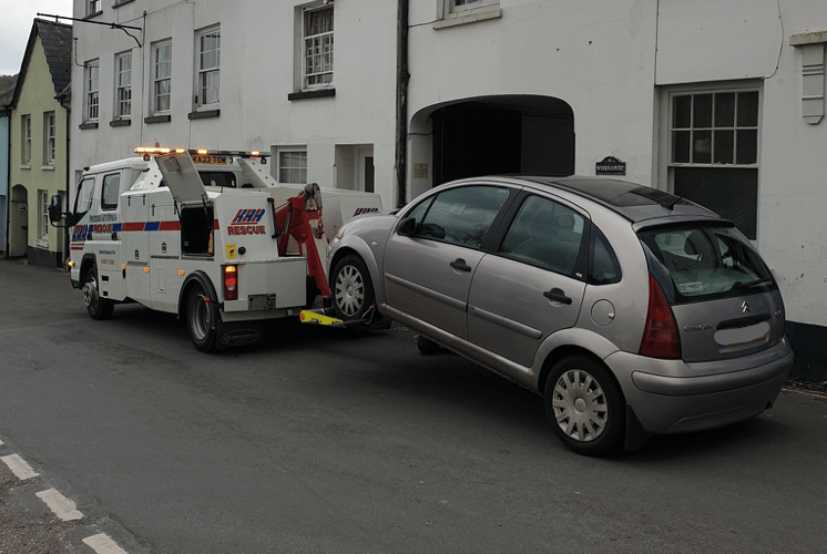 Police seized the vehicle after pulling the driver over in Buckfastleigh
