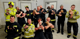 Puppies make everything better... just ask Buckfastleigh fire crew!