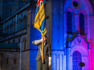 Buckfast Abbey Lights Up for VE Day