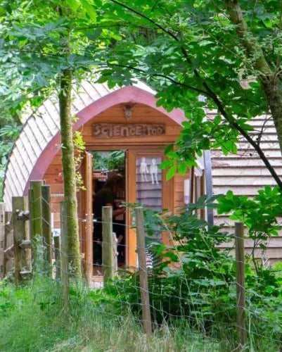 Teaching pod at Butterdon Wood, Moretonhampstead. Photo Running Deer School 