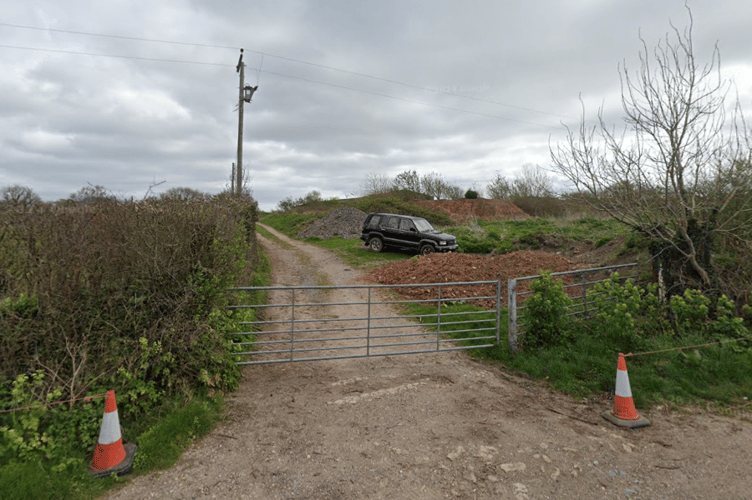 The land in question is off Long Lane, near Haccombe 