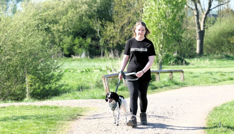 Skye Drew and her springer spaniel Nova. Photo Peter Sercombe