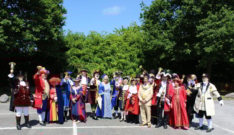 Town criers in fine voice at Kingsteignton Town Criers annual competition Photo Kingsteignton Town Council