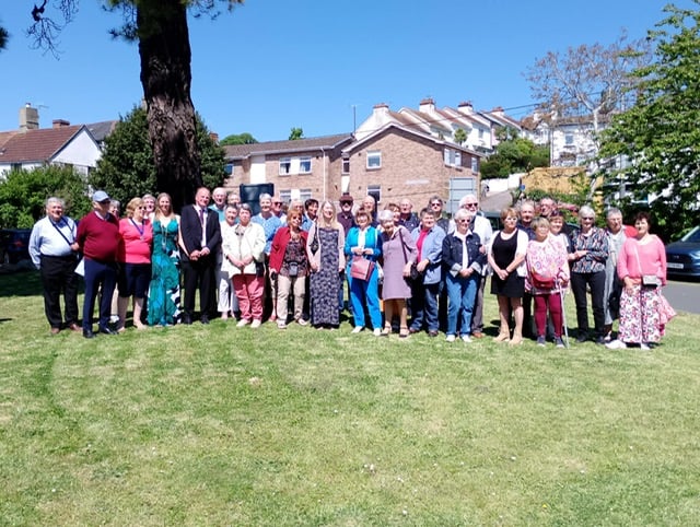 Twinners gathering at the Manor House in Dawlish. Photo Noreen Goodchild