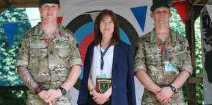 Stover School's cadet force welcomes inspecting officers 