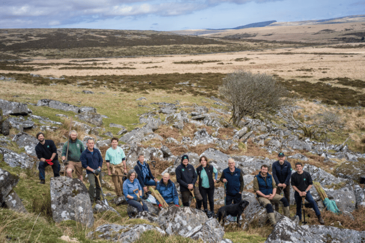 A group of volunteers have joined forces to plant 450 Wistman’s Wood provenance saplings