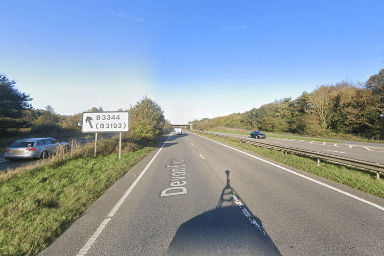 The accident occurred on the north-bound carriageway of the A38, near the B3344 turn-off