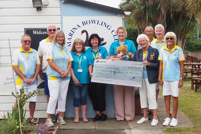 Bowls galore and charity donation for Marina