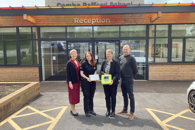 Sandra Murphy , Coral , Sally Banfield and Premises manager Gregg Payne