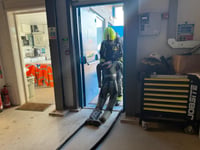 Dawlish Firefighters Practise  Drills at Local Business