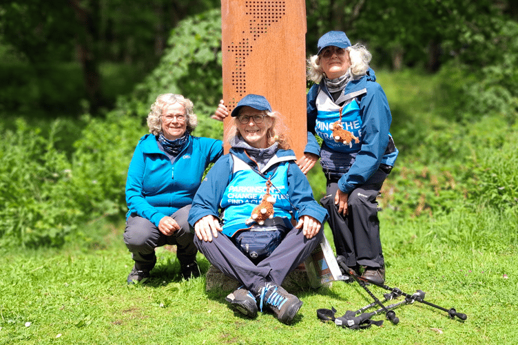 Ruth Lewin-Titt, Karen Towill and Jayne Archer walked 156 miles across 10 islands to raise funds for Parkinson’s UK.