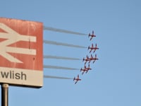 RAF Red Arrows Dazzle at Dawlish Carnival
