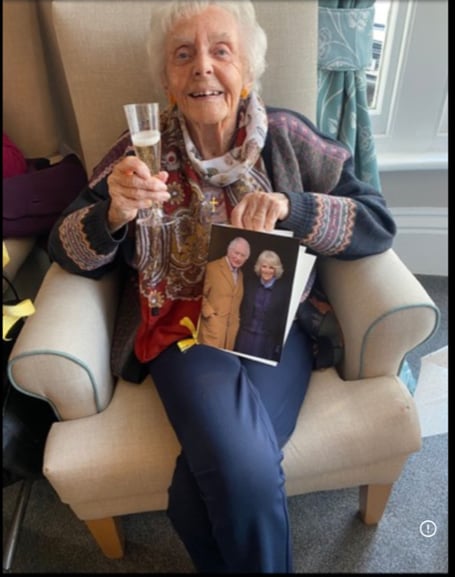 Barbara 'Bobby' Blatchford celebrating her 100th birthday earlier this year 