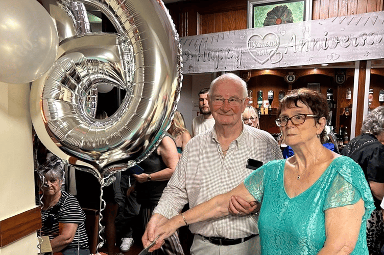 Richard and Barbara enjoyed a function at Newton Abbot RBL to mark their 60th wedding anniversary