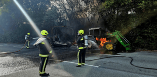 Accidental tractor fire extinguished by Devon crews