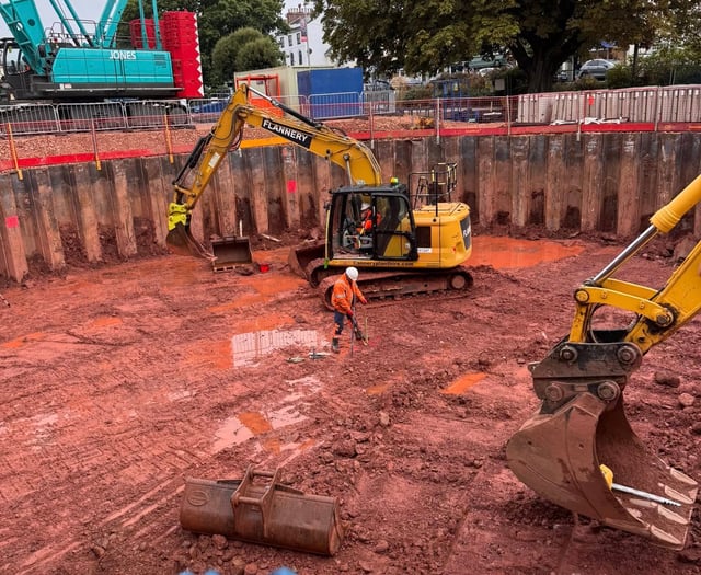 Underground water tank taking shape 