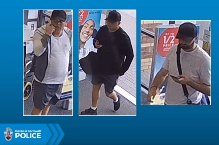 Police investigating the 23 May theft have released images of three men they would like to identify as they may be able to assist with their enquiries