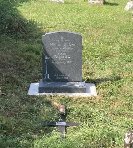 Memorial cross removed from Broadhempston grave. Photo Devon and Cornwall Police 