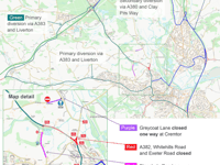 Traffic diversion plans unveiled for A382 scheme 