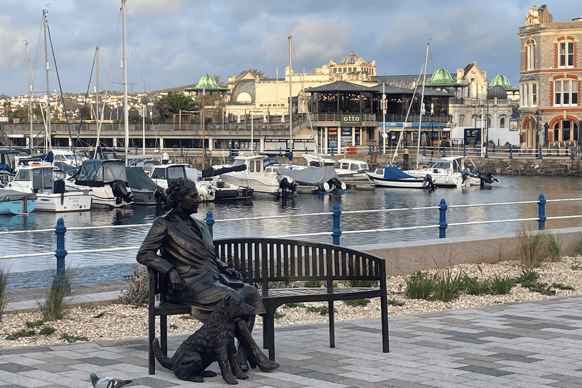The new Agatha Christie statue in Torquay