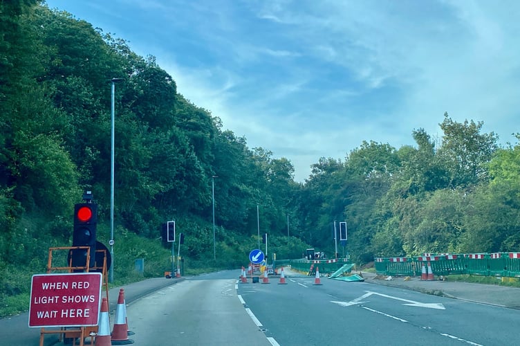 Road works causing misery at Sannerville Way in Exminster