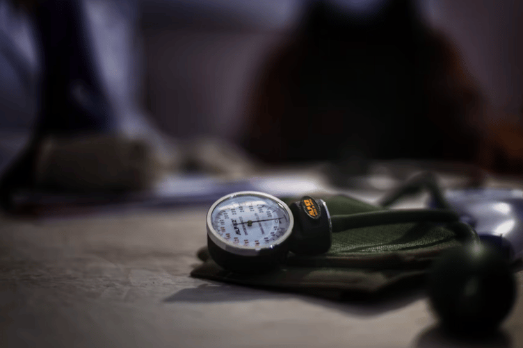 Blood pressure monitor stock image