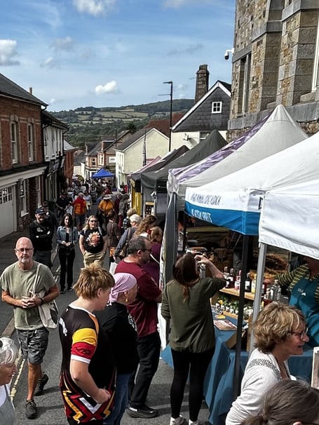 Crowds flocked to Bovey Festival.
