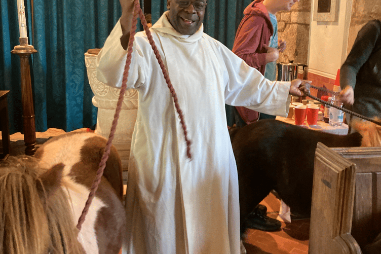 Priest Osaro at the service at All Saints Church