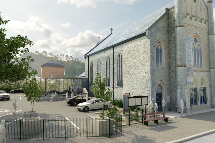 How the new store extension on the side of Newton Abbot Museum with an accessible ramp will look. Photo Newton Abbot Museum. 