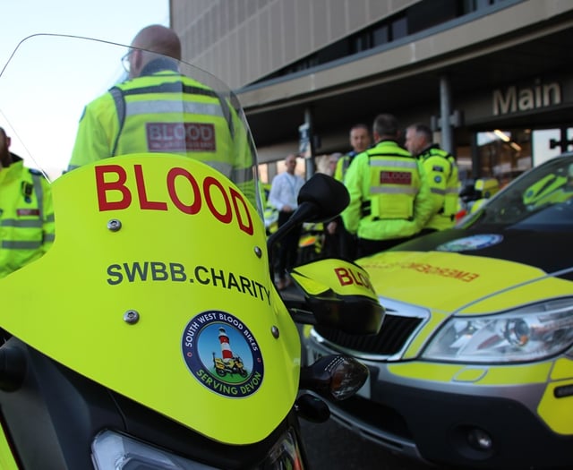 Blood Bike charity celebrating saving NHS £1million