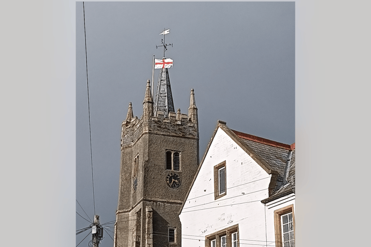 The St. George's flag had been flying atop St Lawrence Chapel for the past few years before it was taken down on Sunday, October 5