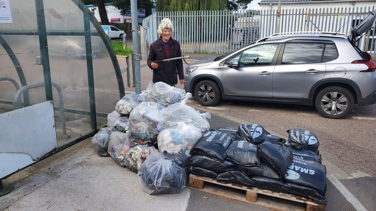 The results of the River Teign litter pick.