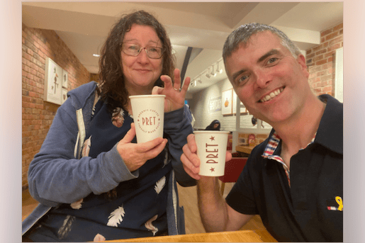 Councillors Angi Nash and Ed Hill at the Exeter Library event