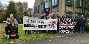 Protests at Teignbridge ahead of immigration debate