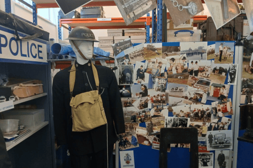 Museum collection items at Okehampton Police Station