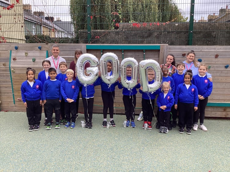 Children at All Saints Marsh CofE primary school celebrate a Good Ofsted rating