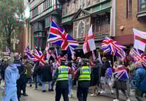 85 police officers kept rival protest groups apart in Exeter